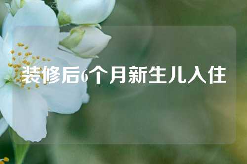 装修后6个月新生儿入住