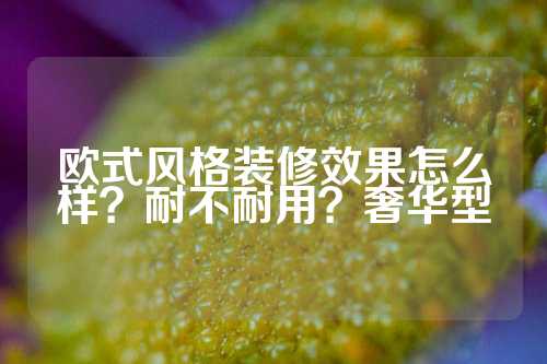 欧式风格装修效果怎么样？耐不耐用？奢华型