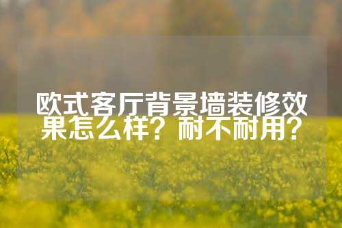 欧式客厅背景墙装修效果怎么样？耐不耐用？