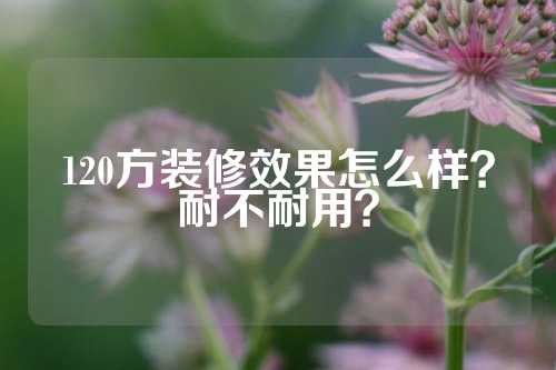 120方装修效果怎么样?耐不耐用?
