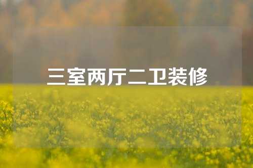 三室两厅二卫装修
