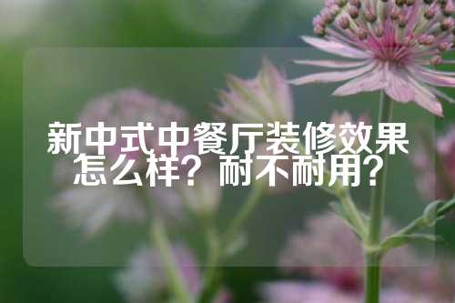 新中式中餐厅装修效果怎么样？耐不耐用？