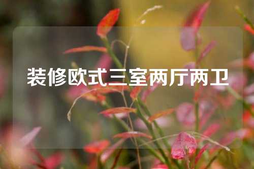装修欧式三室两厅两卫