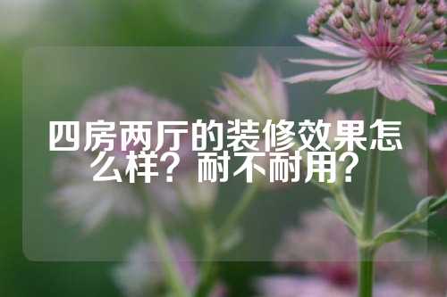 四房两厅的装修效果怎么样？耐不耐用？
