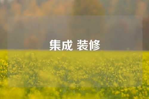 集成 装修