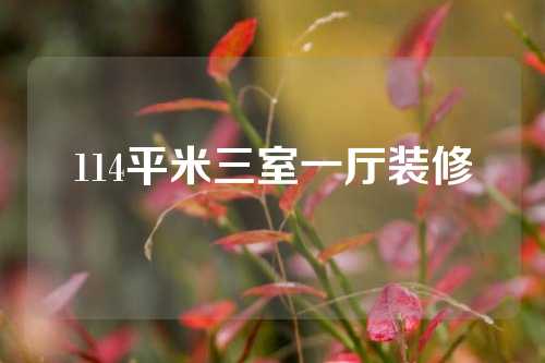 114平米三室一厅装修