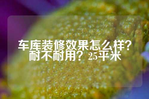 车库装修效果怎么样？耐不耐用？25平米