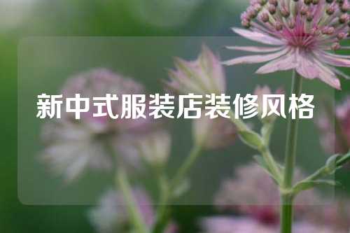 新中式服装店装修风格